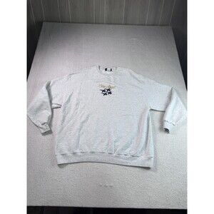 Velocity Blue Angel Embroidered Sweatshirt Men's XL Gray Cotton Blend Crew Neck